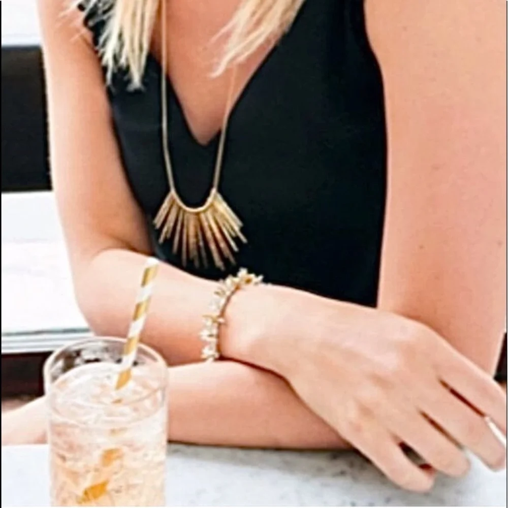 Stella & Dot | Mixed Metal Gold + Silver Spike Renegade Bracelet - Picture 8 of 13